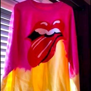 Urban Outfitters Rolling Stones Tye Dye Sweatshirt